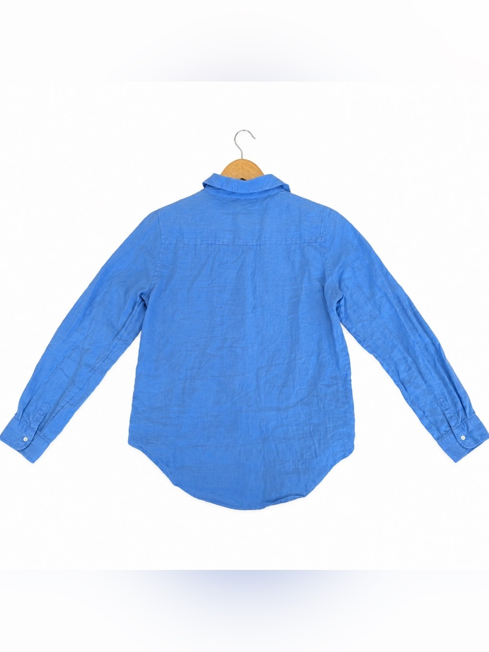 Lilly Pulitzer Women’s Sea View Blue Linen Button Down Blouse, Size XS - Picture 3 of 6